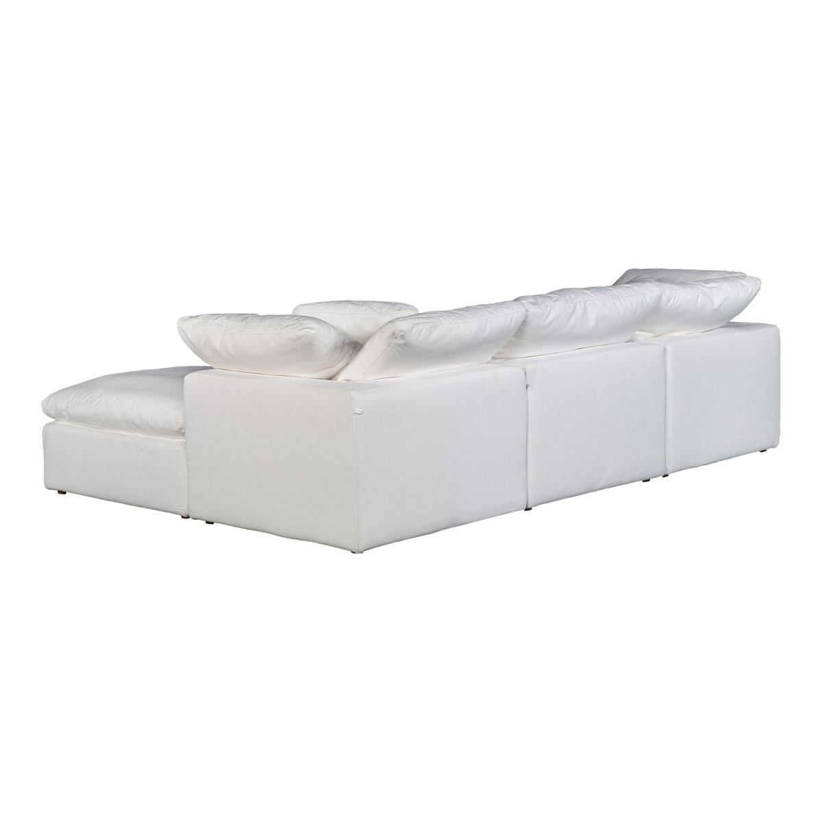 Terra Condo Lounge Modular Sectional Cream White, Sectional Sofa by Moe's Home, 114" width x 32" height x 76" depth View 4