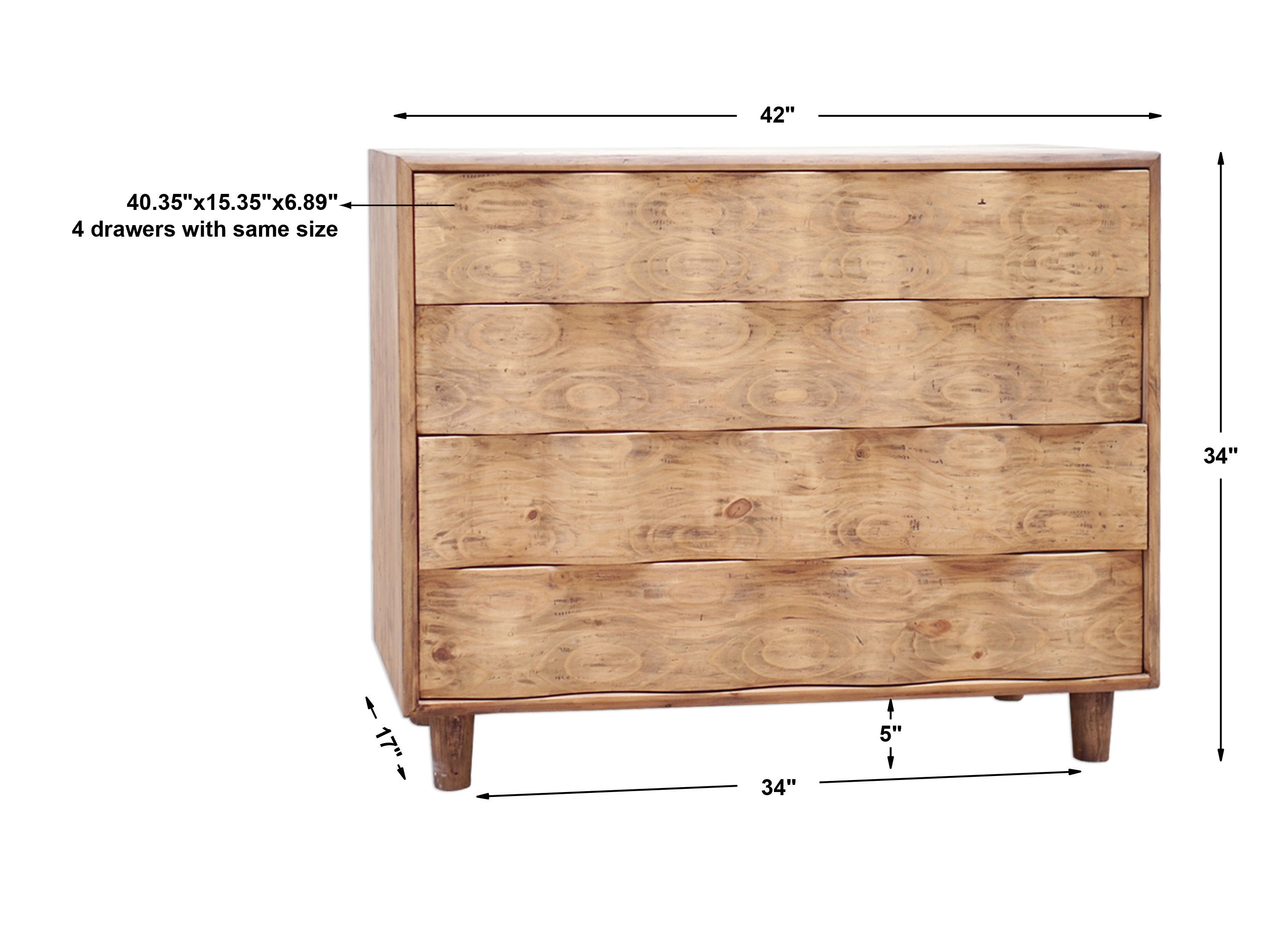 Crawford Light Oak Accent Chest, Furniture by Uttermost, 42" width x 34" height x 17" depth View 3