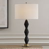 Threefold Black Stone Table Lamp thumbnail 1