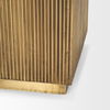 Satima Black Marble with Gold Metal Square Fluted Accent Table thumbnail 9
