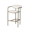 Parker  Cream Fabric Seat Gold Metal Counter Stool, Counter & Bar Stool by Mercana, 19" length x 19.75" width x 36" height thumbnail 1