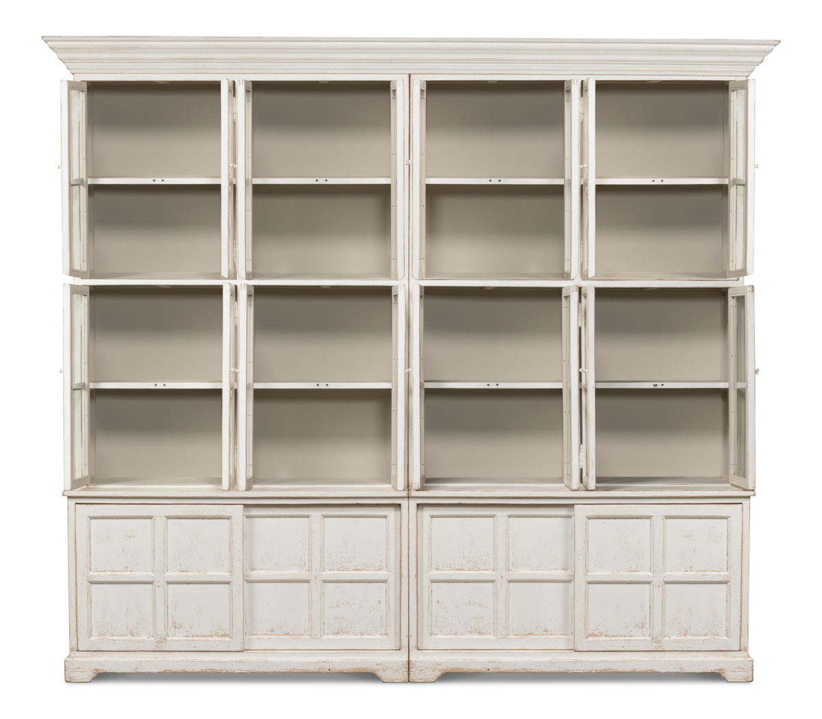 Glass Front Bookcase, by Sarreid, 1'10" length x 10'1" width x 8'10" height View 9