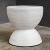 Bongo White Rattan Side Table, Side & End Table by Uttermost, 21.75" width x 22" height x 21.75" depth thumbnail 6