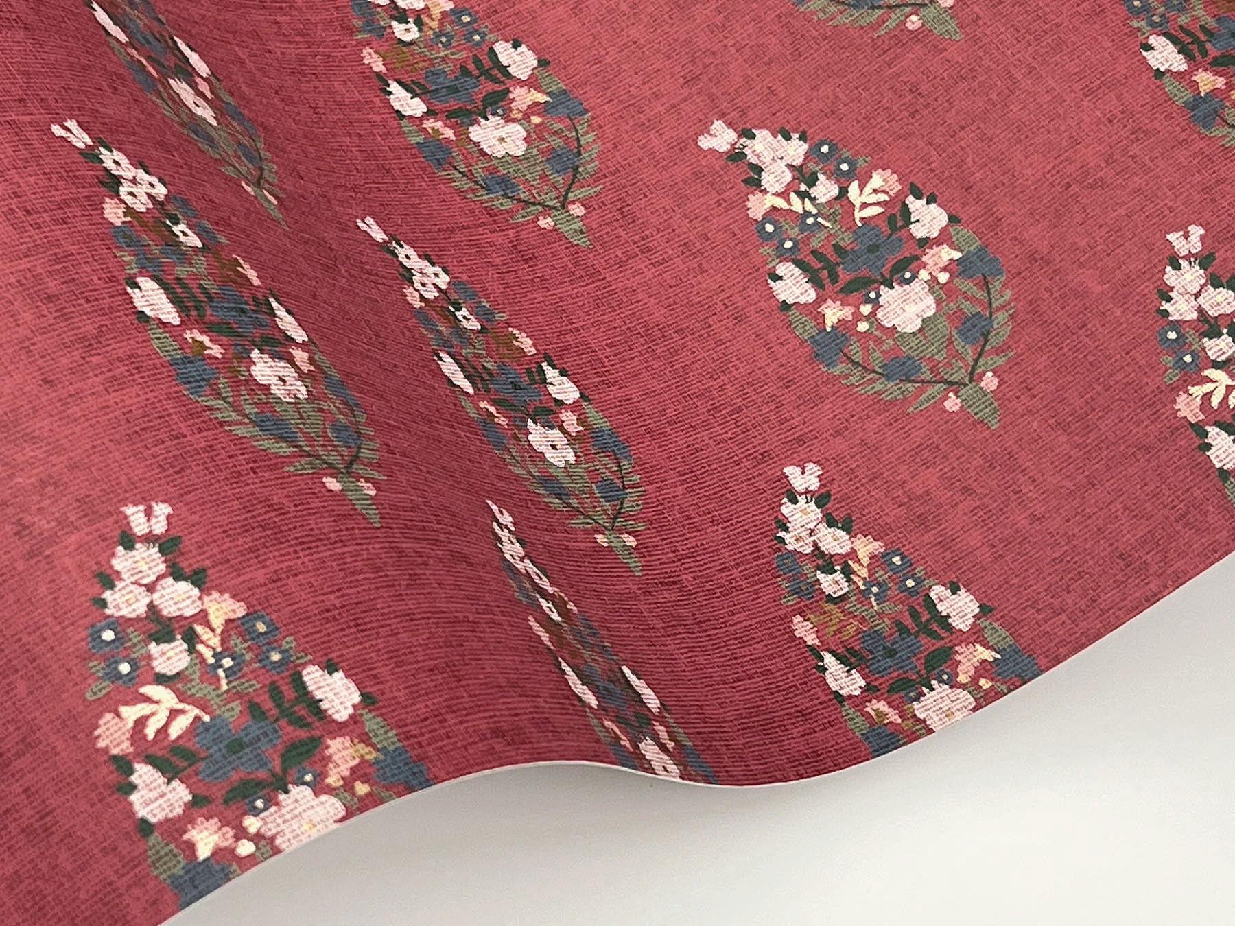 Paisley Burgundy Wallpaper large image 