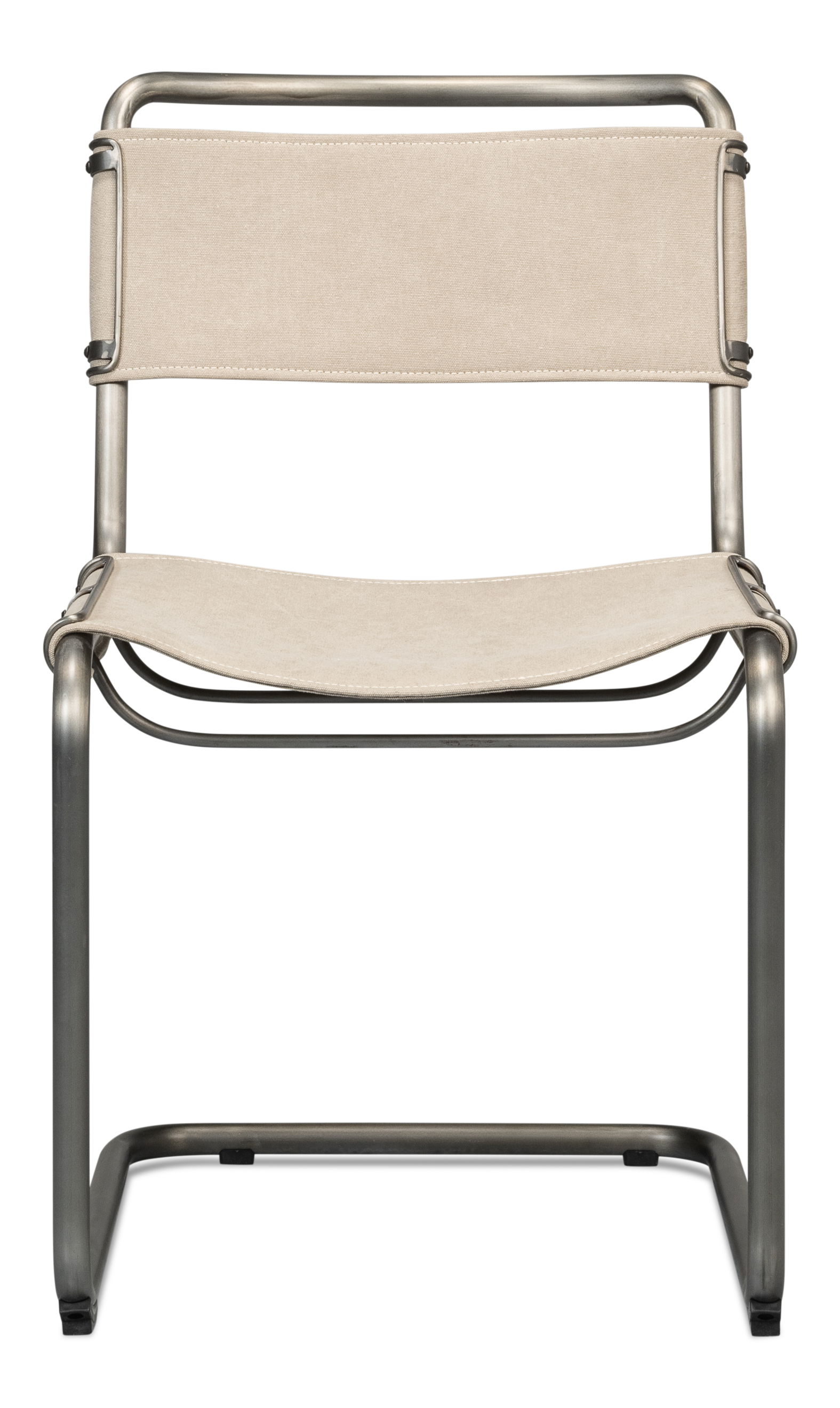 Patton Canvas Field Chair, Dining Chair by Sarreid, 20" length x 24" width x 34" height View 2