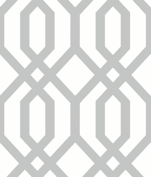 Gazebo Lattice Grey Peel & Stick Wallpaper