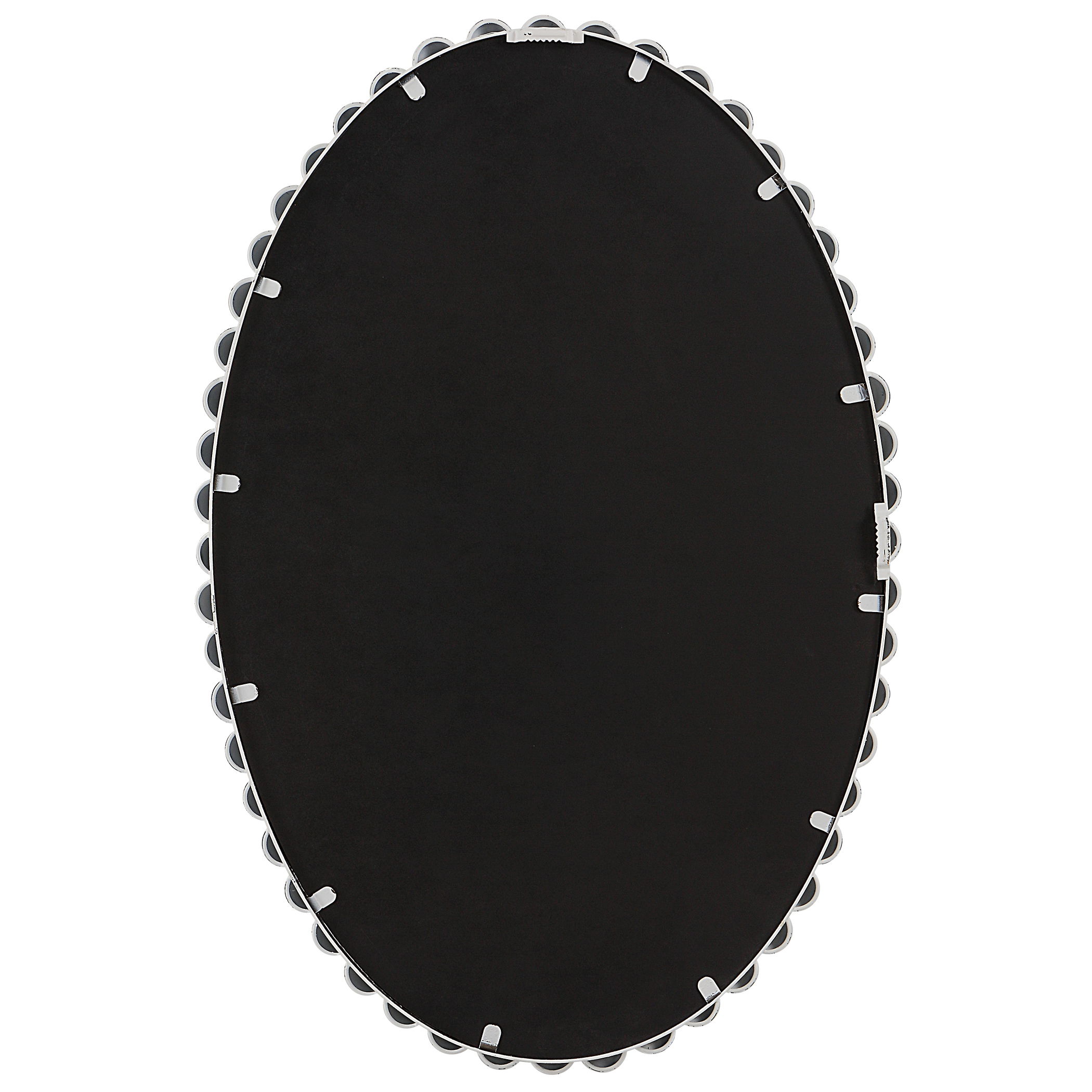 Serna White Oval Mirror large image 