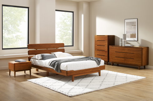 Currant Platform Bed, Amber
