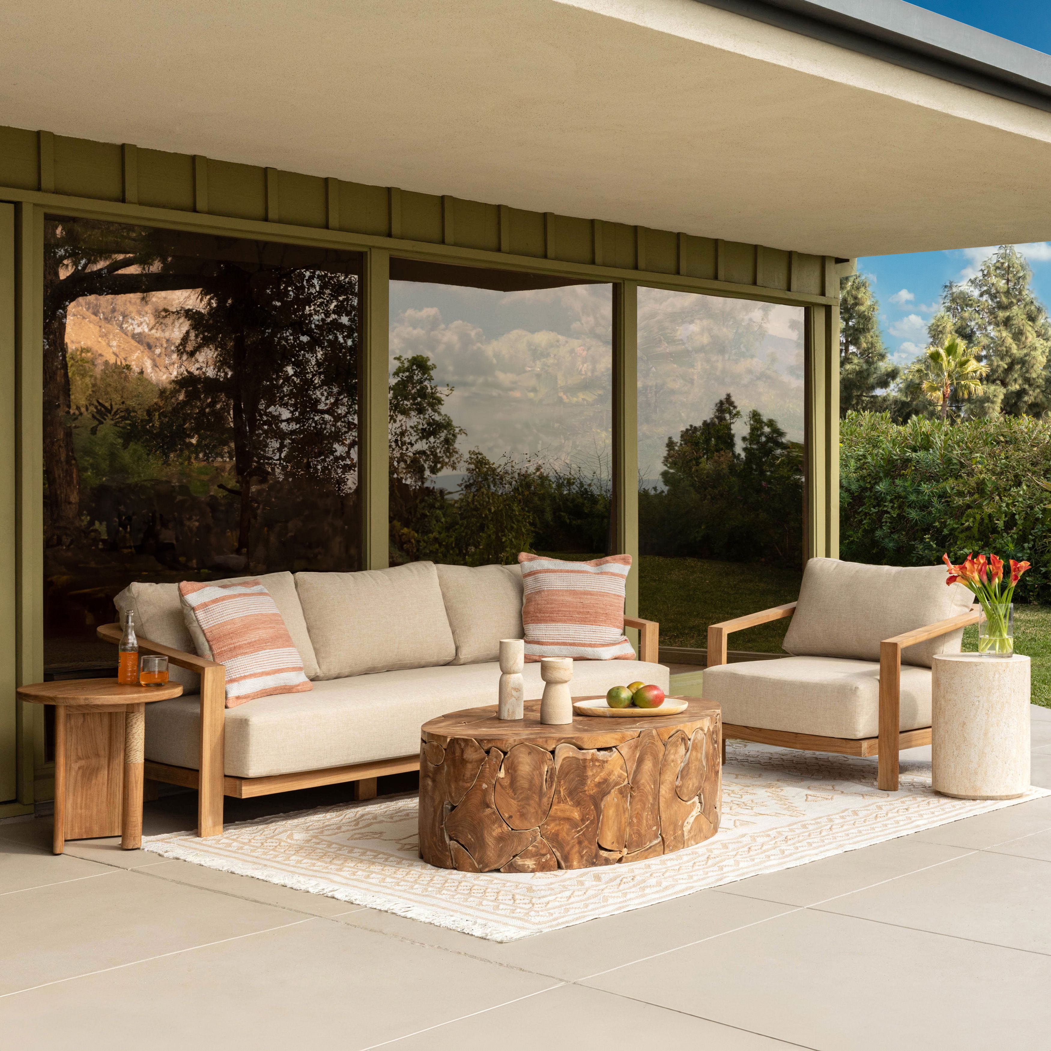 Redford Outdoor Sofa Sand large image 