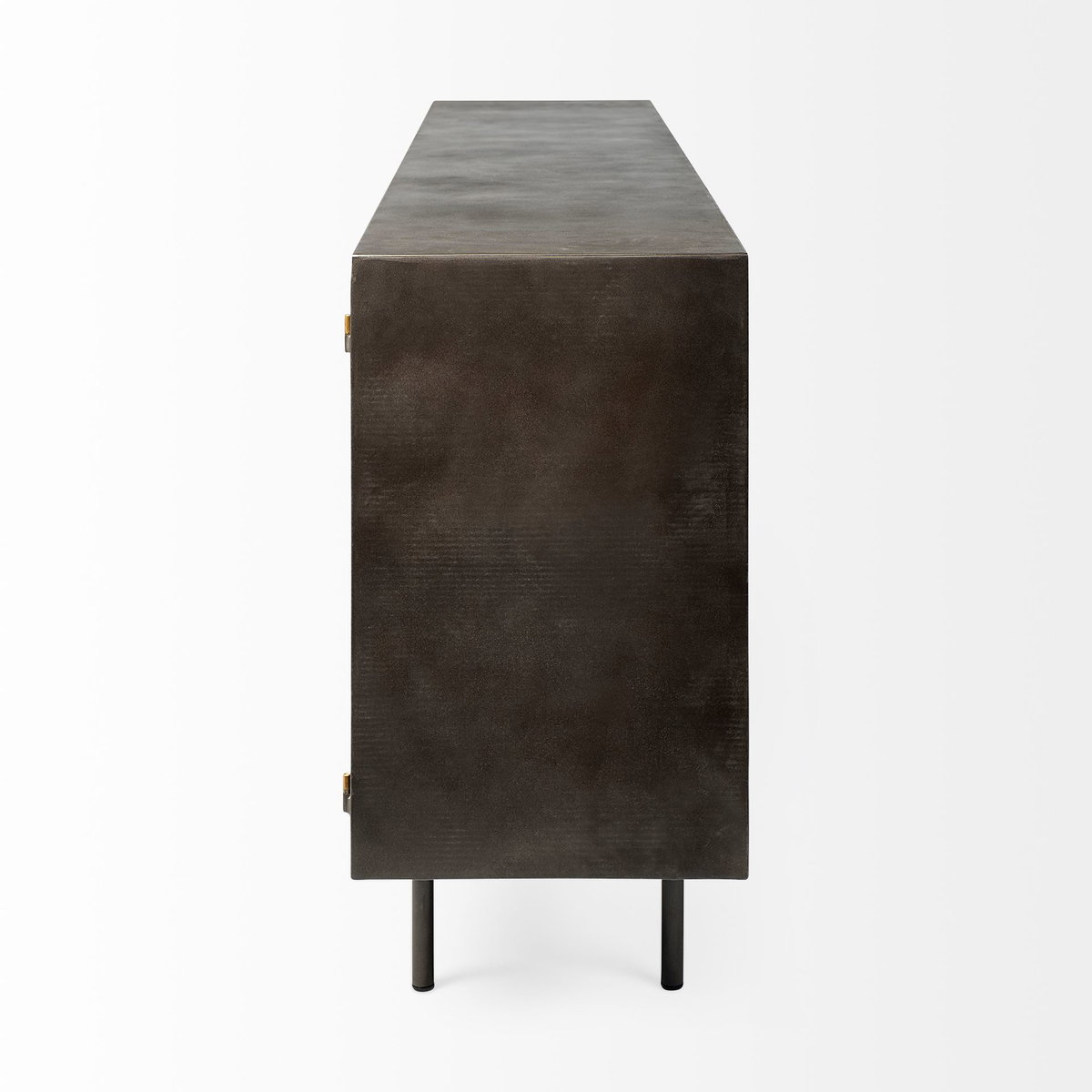 Newsome II 79Lx16Wx33H Black and Gold Metal 4 Cabinet Door Sideboard, Sideboards & Buffet by Mercana, 79" length x 16" width x 33" height View 5