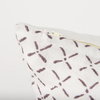 Jayden 22x22 Cream with Merlot Print Linen Square Pillow Cover, Decorative Pillow by Mercana, 22" length x 22" width x 0.2" height thumbnail 8