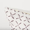Jayden Cream with Merlot Print Linen Square Decorative Pillow Cover, by Mercana, 22" length x 22" width x 0.2" height thumbnail 8