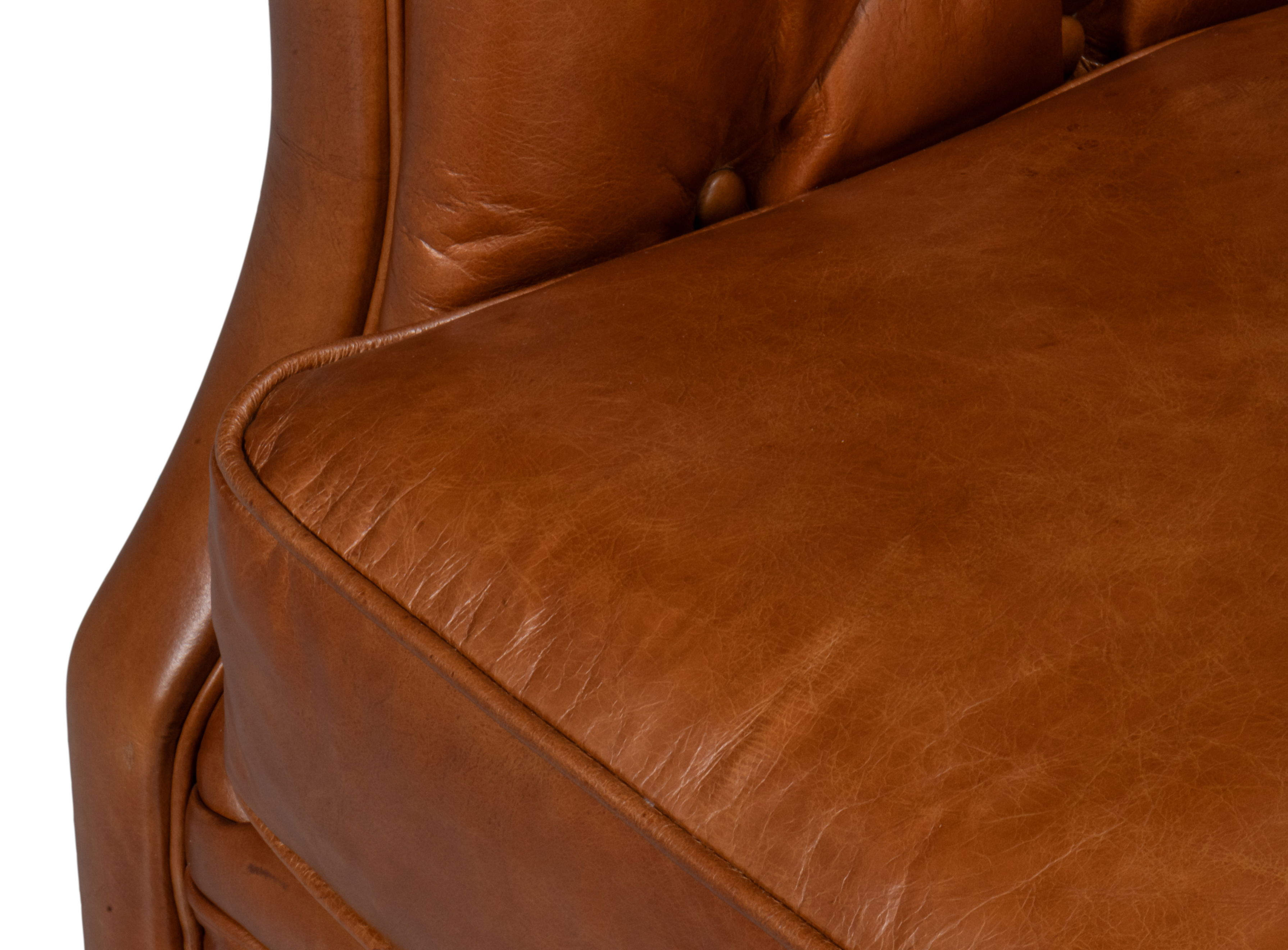 Coolidge Leather Swivel Chair Havana Brn large image 