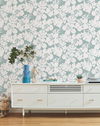 Hibiscus Arboretum Light Grey Wallpaper, by York Wall, 33' length x 1'8.5" width x 0.02" depth thumbnail 2