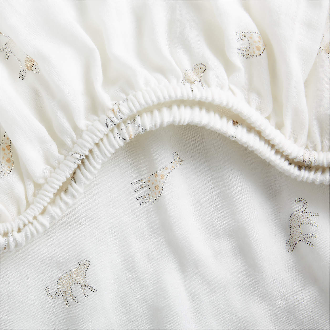 Online Designer Bedroom Supersoft Safari Friends Gauze Organic Cotton Baby Crib Fitted Sheet