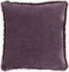 Washed Cotton Velvet Accent Pillow, Decorative Pillow by Surya, 18" length x 18" width thumbnail