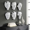 Self-Portrait White Mask Wall Decor Set/6, Sculptural Wall Art by Uttermost, 9.62" width x 14" height x 5.12" depth thumbnail 4