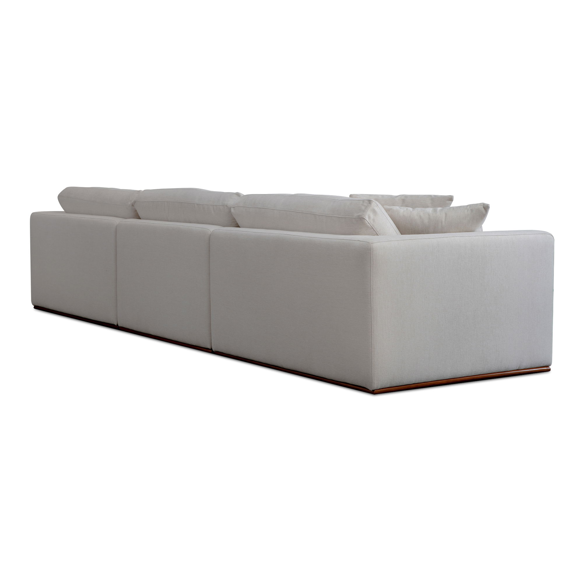 Rue Modular Sofa Off White, Sofas & Sectional by Moe's Home, 136.2" width x 23.6" height x 41" depth View 3