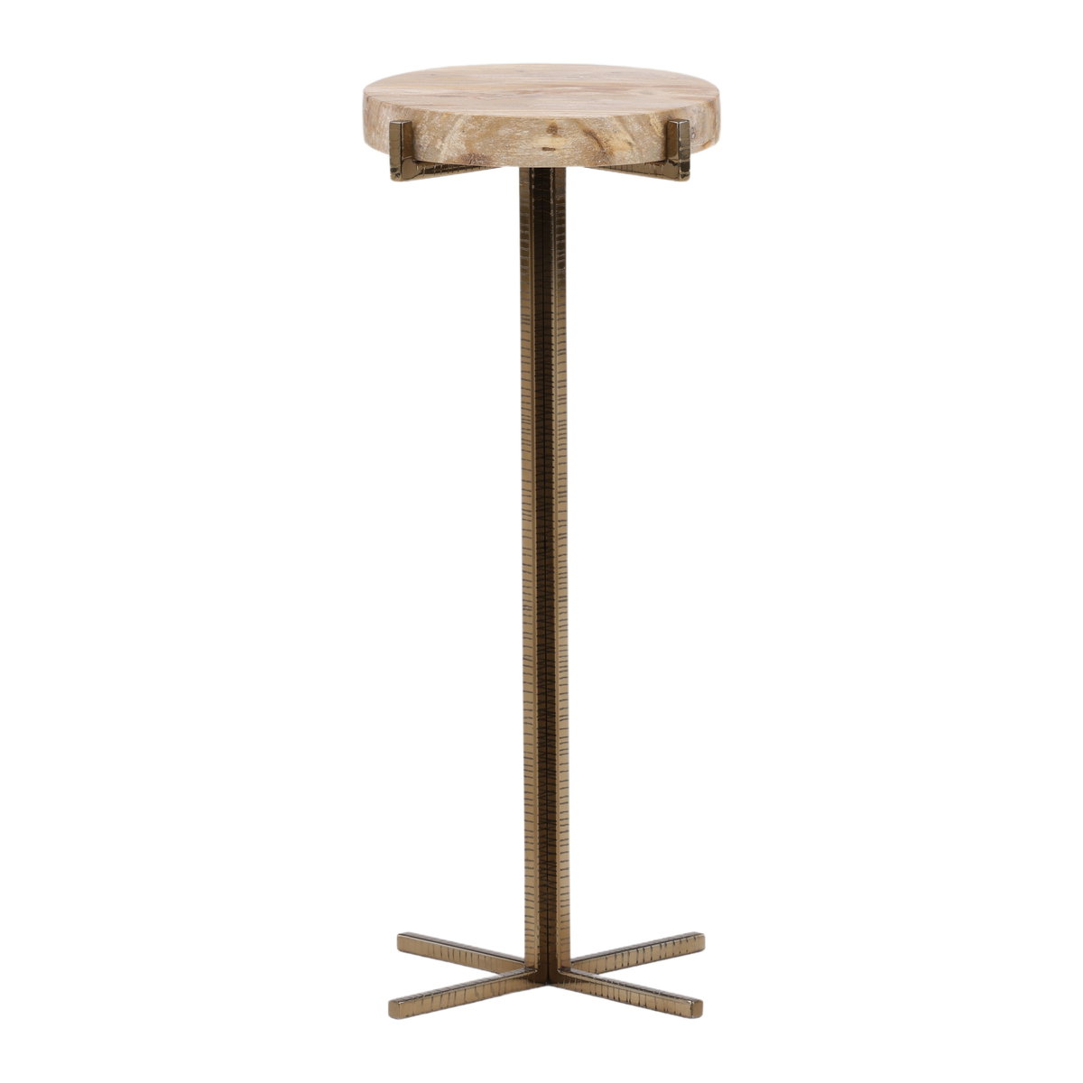 Hesper Side Table Natural, Side & End Table by Dovetail, 9.17" width x 21" height x 9.17" diameter x 9.2" depth View 2