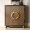 Mayenne 2 Door Oak Wood Cabinet, Cabinets & Chest by Uttermost, 31.5" width x 35.85" height x 15.75" depth thumbnail 2