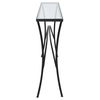 Alayna Black Metal & Glass Console Table thumbnail 5