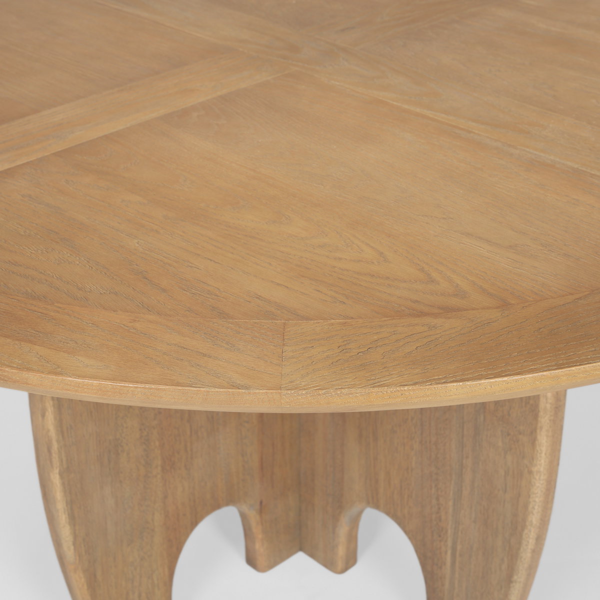 Sonomi 59' Round Dining Table | Med Brown Wood | Seats 6, by Mercana, 59" length x 59" width x 30" height View 6