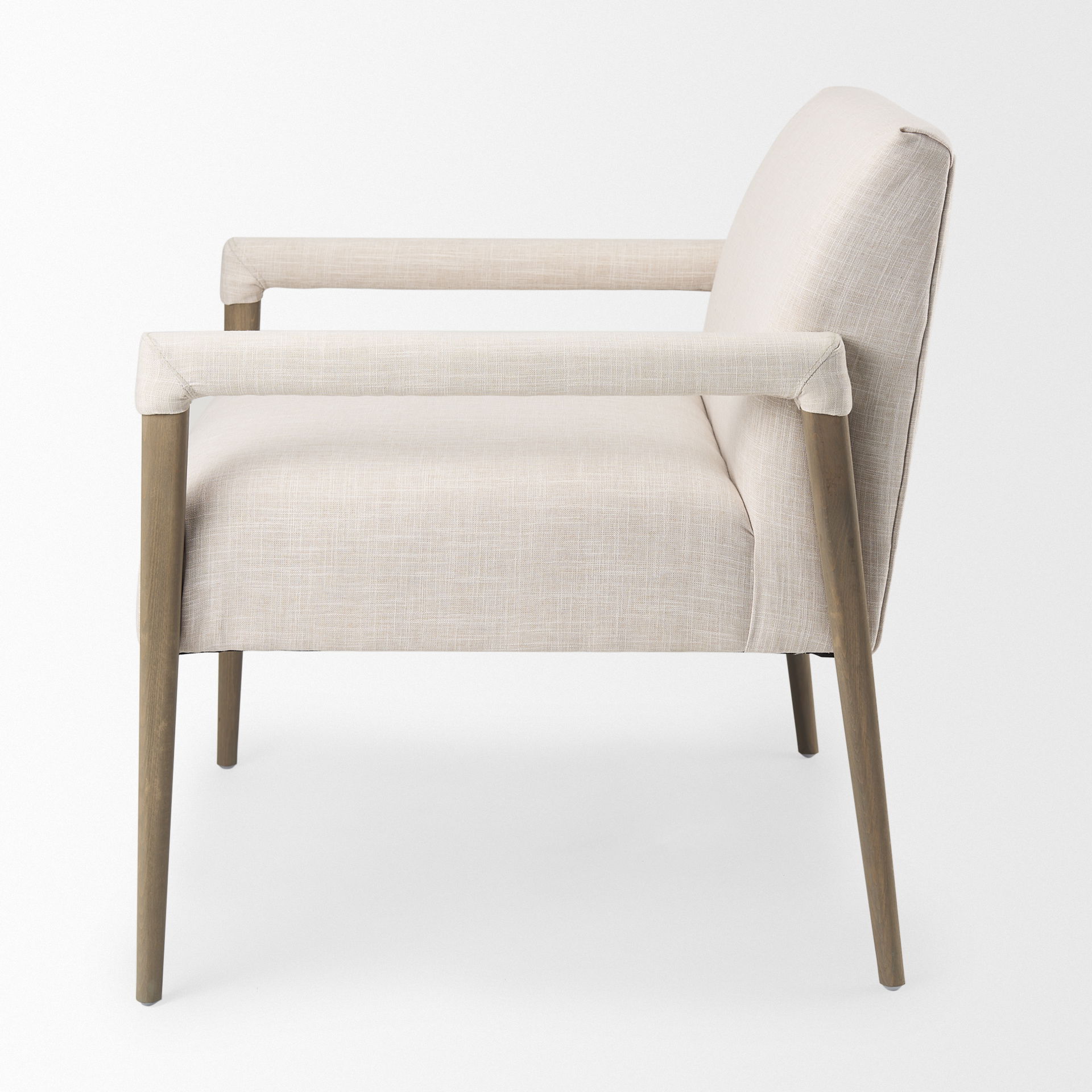 Palisades Cream Upholstery with Solid Wood Accent Chair large image 