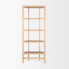 Taylin Light Brown Solid Wood Open Bookshelf thumbnail 6