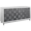 Checkerboard 4 Door Gray Cabinet thumbnail 5