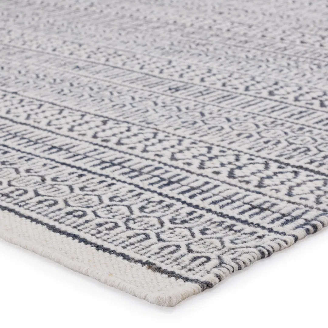 Galway Natural Trellis Slate/ Ivory Area Rug large image 