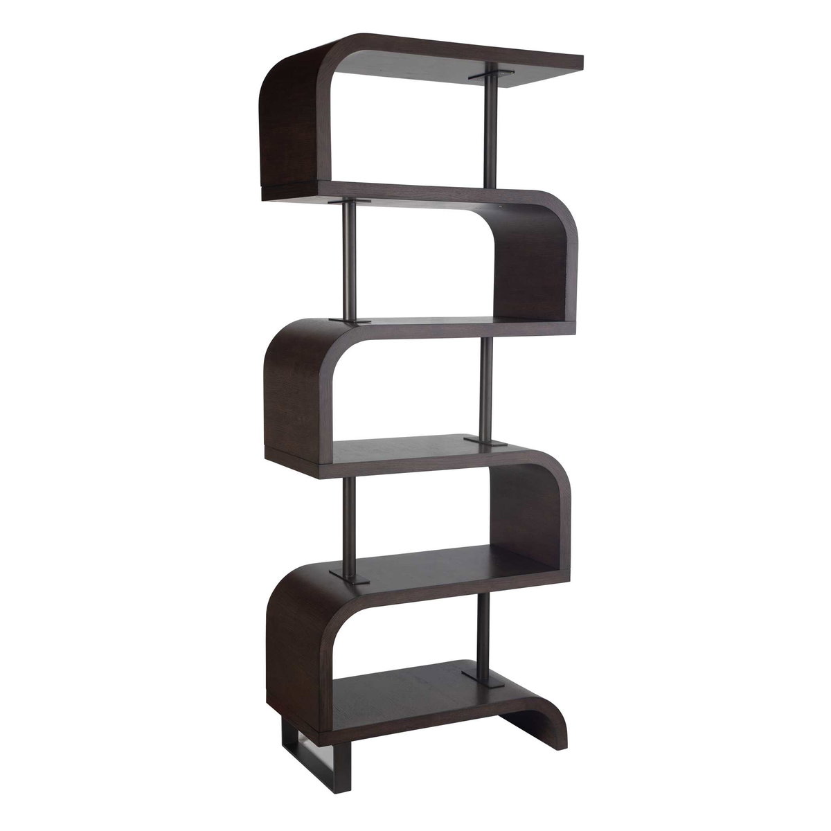 Bia Chocolate Etagere, Shelving & Bookcase by Uttermost, 32" width x 80" height x 16" depth View 4