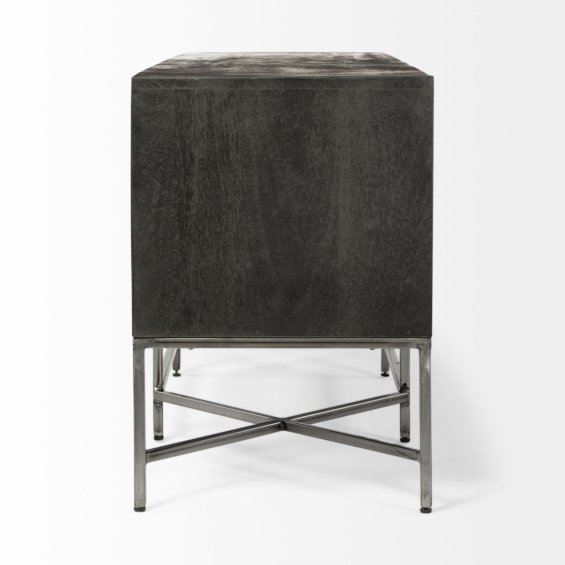 Hogarth I Dark Brown Solid Wood TV Stand Media Console with Storage, TV up to 81', by Mercana, 70.5" length x 16" width x 23.25" height View 6