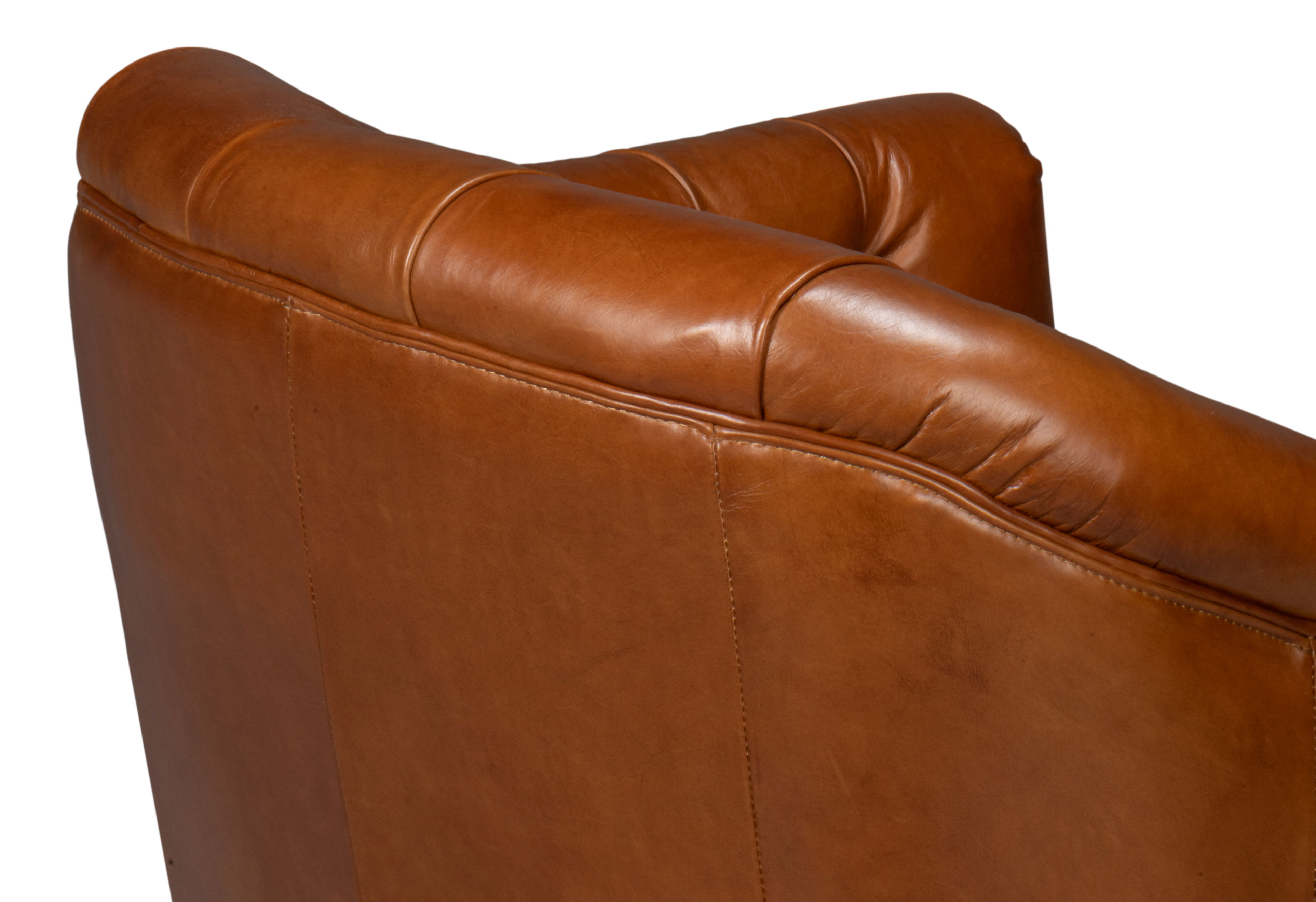 Coolidge Leather Swivel Chair Havana Brn large image 