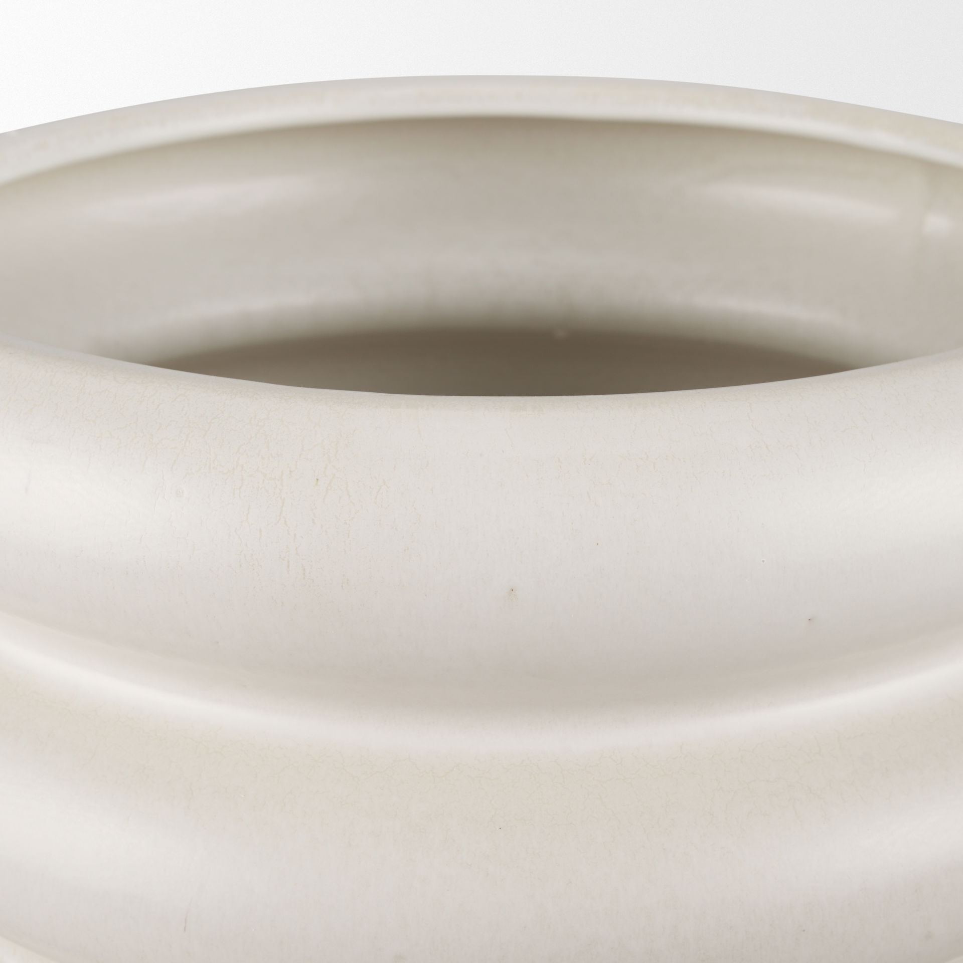 Twyla Tall Cream Glazed Floor Ceramic Vase, by Mercana, 16.5" length x 16.5" width x 14.25" height View 6