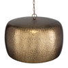 Lemont Hammered Brass 1 Light Pendant, Ceiling Light by Uttermost, 24" width x 15.5" height x 24" diameter x 24" depth thumbnail 6