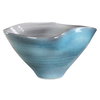 Blue Crest Ceramic Bowl, Decorative Tray by Uttermost, 17" width x 9" height x 13.5" depth thumbnail 1