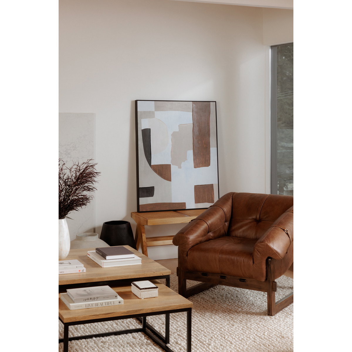 Fina 2 Wall Decor, Painting by Moe's Home, 31.5" width x 39.5" height x 1.5" depth View 6