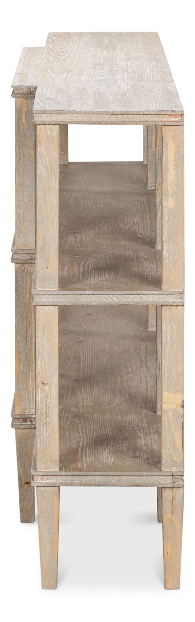 Grange Bungalow Console, Grey Thorne, Console Table by Sarreid, 56" length x 12" width x 32" height View 4