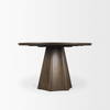 Jovani 48' Round Pedestal Dining Table | Modern | Dark Brown Wood | Seats 4, by Mercana, 48" length x 48" width x 30" height thumbnail 7
