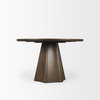 Jovani 48' Round Pedestal Dining Table | Modern | Dark Brown Wood | Seats 4, by Mercana, 48" length x 48" width x 30" height thumbnail 7