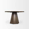 Jovani 48' Solid Dark Brown Mango Wood Round Dining Table, by Mercana, 48" length x 48" width x 30" height thumbnail 7