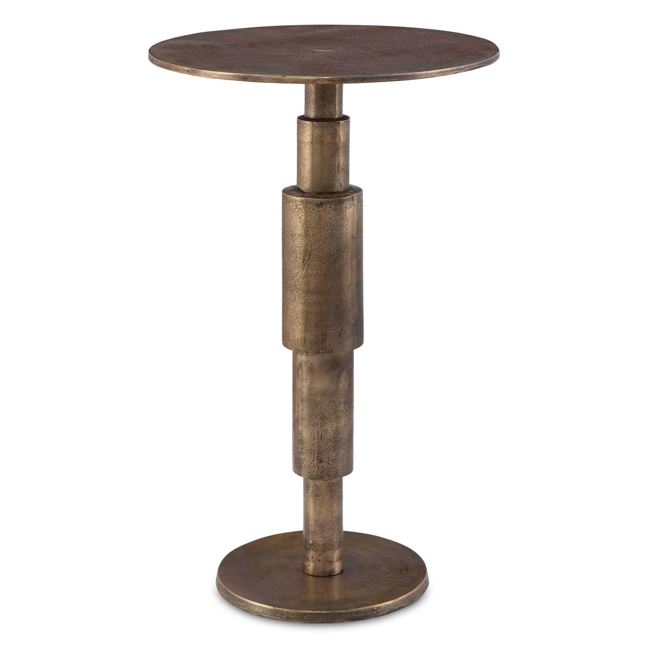 Descend Gold Accent Table, Furniture by Uttermost, 14" width x 22.5" height x 14" depth View 1