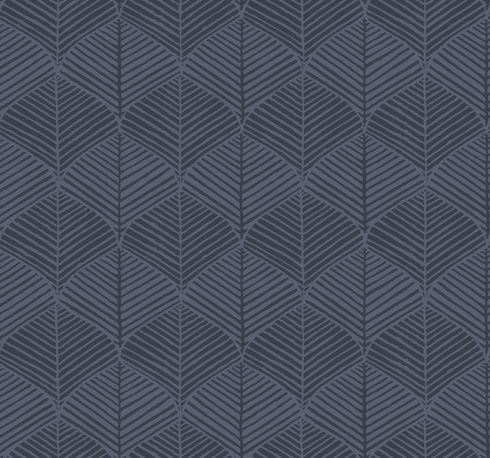 Palm Thatch Navy Wallpaper