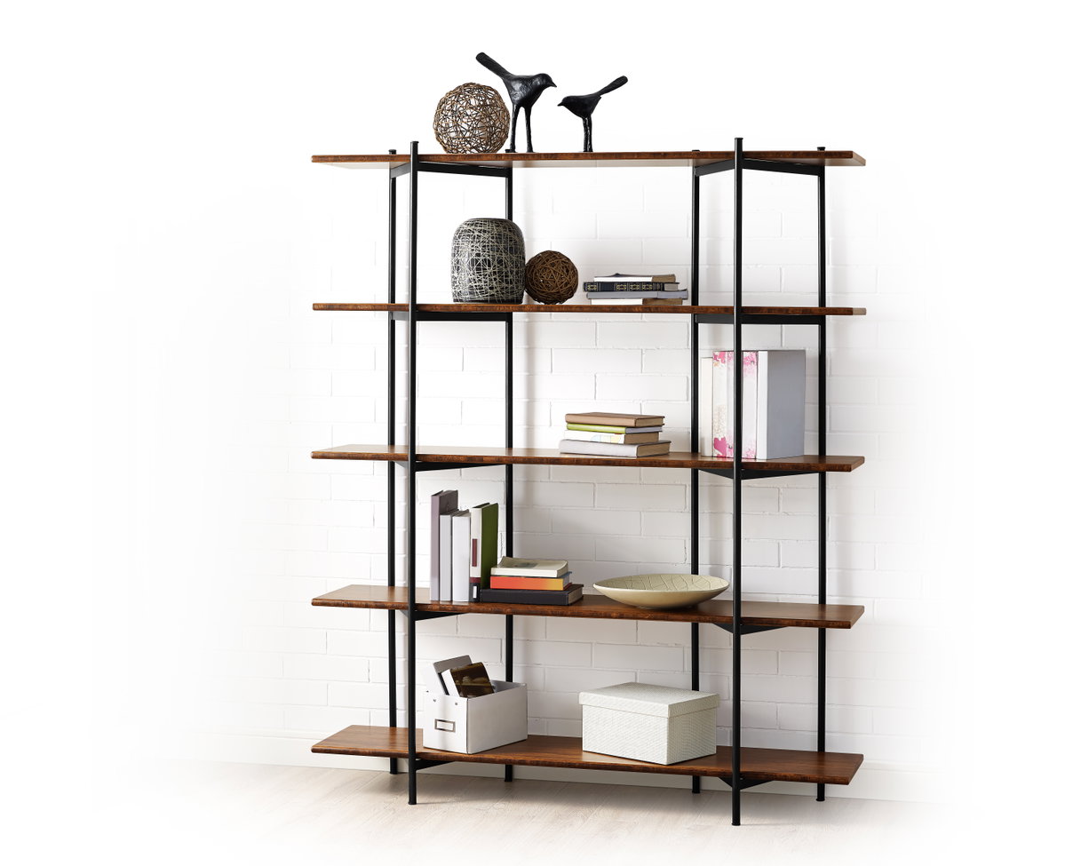 Studio Line Metal Shelf, Exotic, Shelving & Bookcase by Greenington, 13.5" length x 55" width x 66" height View 2