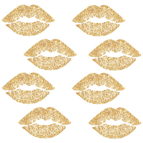 Lip Wall Decals With Glitter