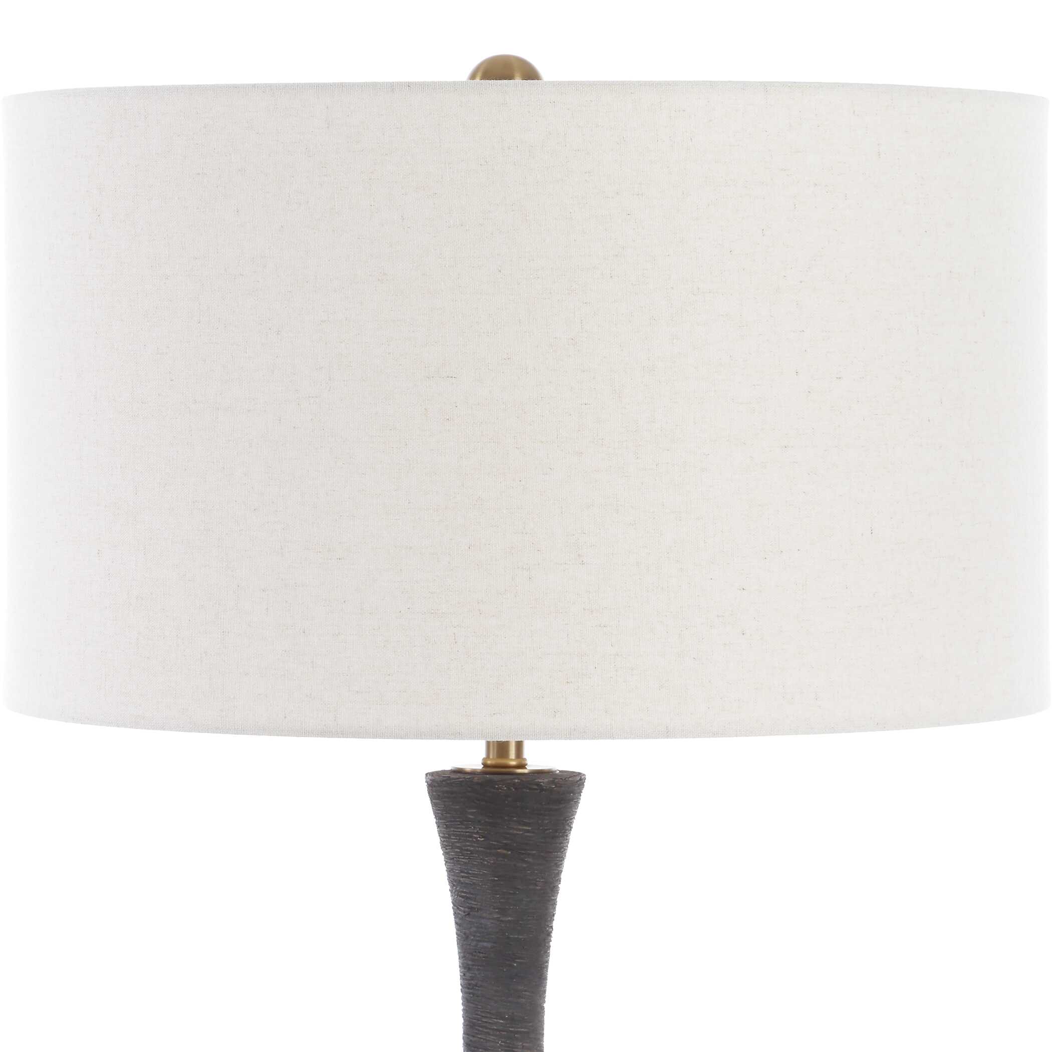 Helston Dark Charcoal Table Lamp, by Uttermost, 19" width x 34" height x 19" depth View 7