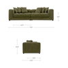 Davie Sofa Olive, Sofas & Sectional by Moe's Home, 104" width x 30.7" height x 43.3" depth thumbnail 10