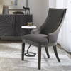 Aidrian Charcoal Gray Accent Chair, by Uttermost, 22.5" width x 39.5" height x 26.5" depth thumbnail 2