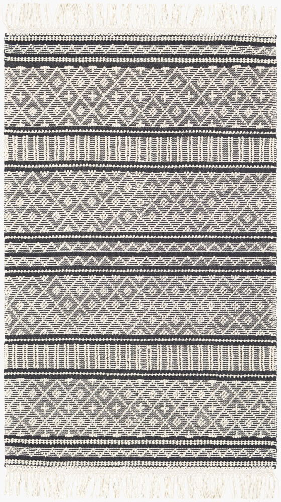 Farmhouse Tassels Handmade Rug large image 