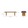 Koshi Dining Table Sandblasted Amber Oak, by Moe's Home, 96" width x 30" height x 40" depth thumbnail 11